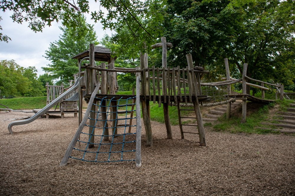 Wooden playground in Konrad-Adenauer-Straße, Lörrach