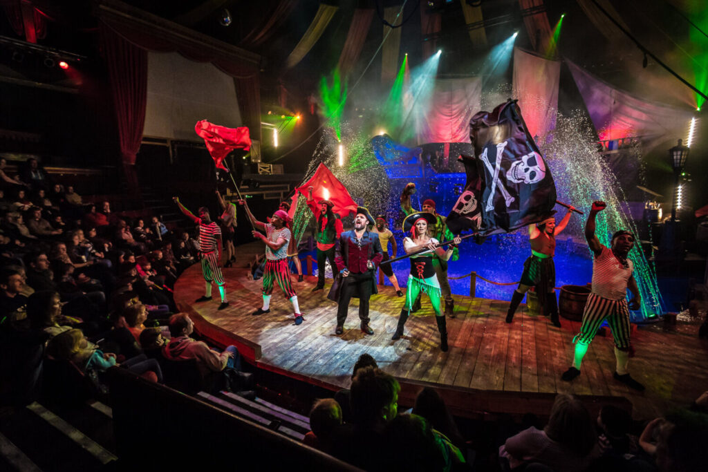 Cast of the Pirate Live! show at the Hippodrome Circus in Great Yarmouth