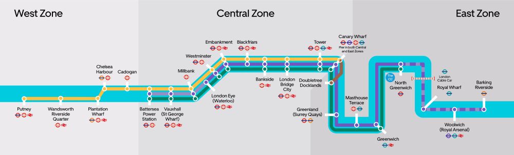 London River Bus Map