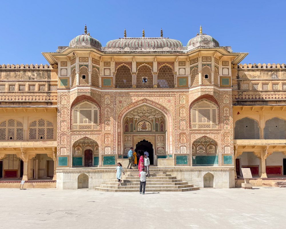 Entrance gate of an inner courtyard at the Amber Fort in Jaipur