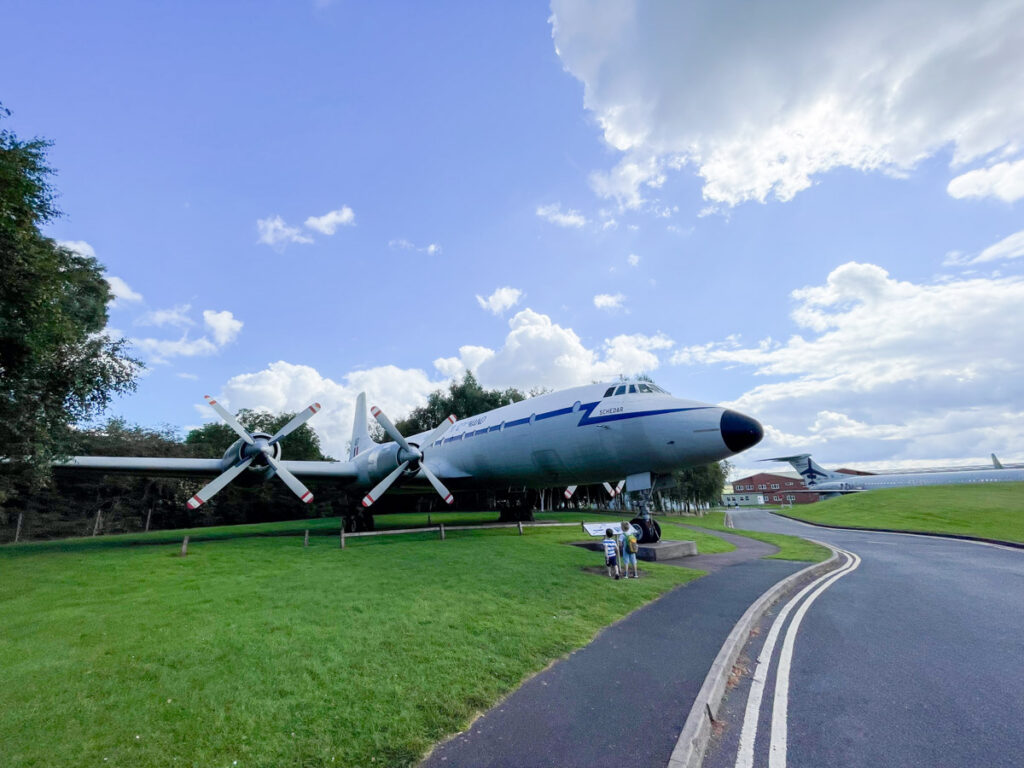 One of the aeroplanes located outside the RAF Museum Midlands