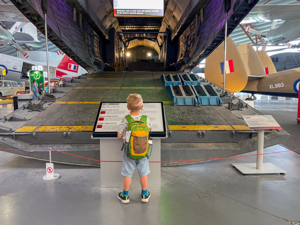 Ben Bertoni experiences an interactive installation at the Royal Air Force Museum Midlands