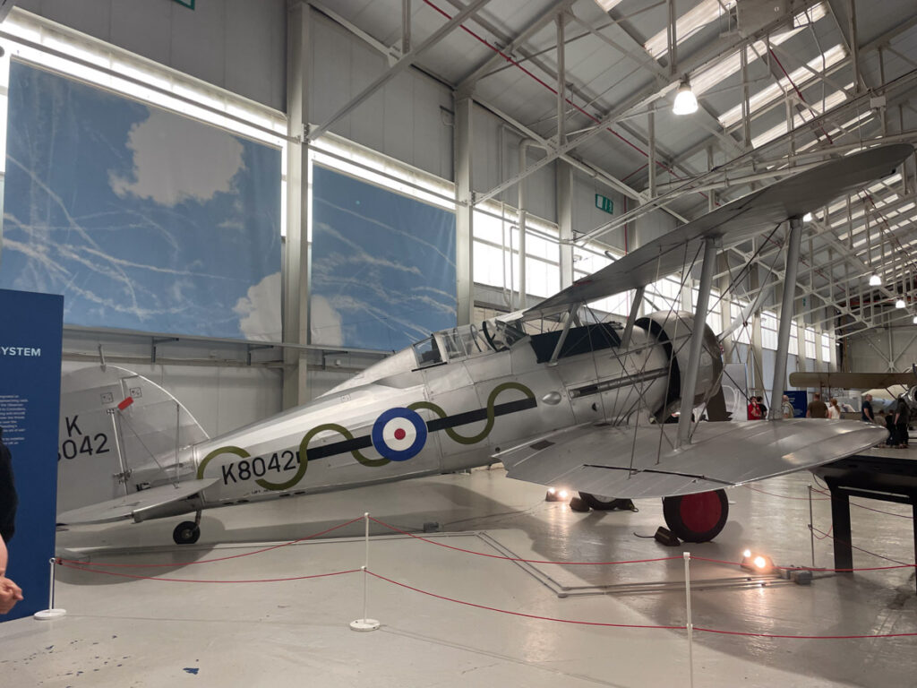 Gloster Gladiator aircraft at the Royal Air Force Museum Midlands
