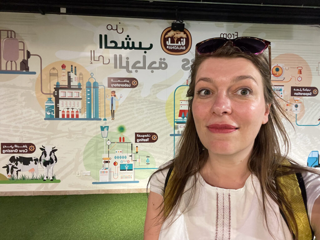 Paola Bertoni at the Baladna Farm in Qatar
