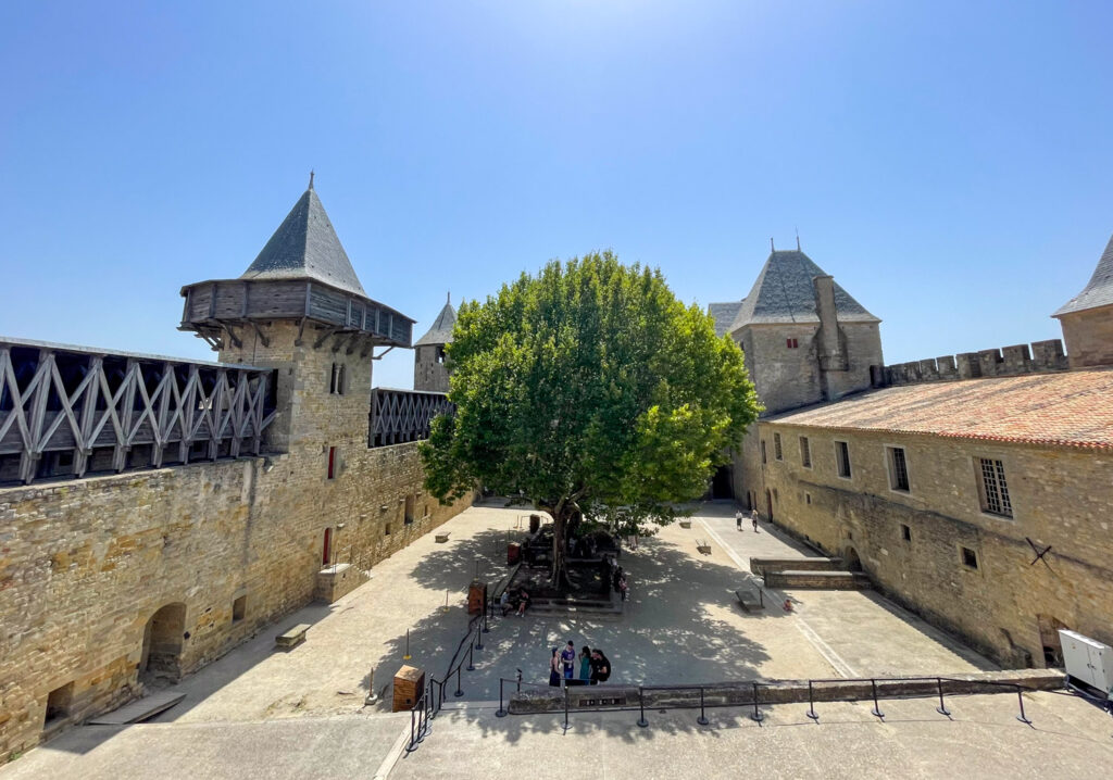 Courtyard of Carcassonne Castle