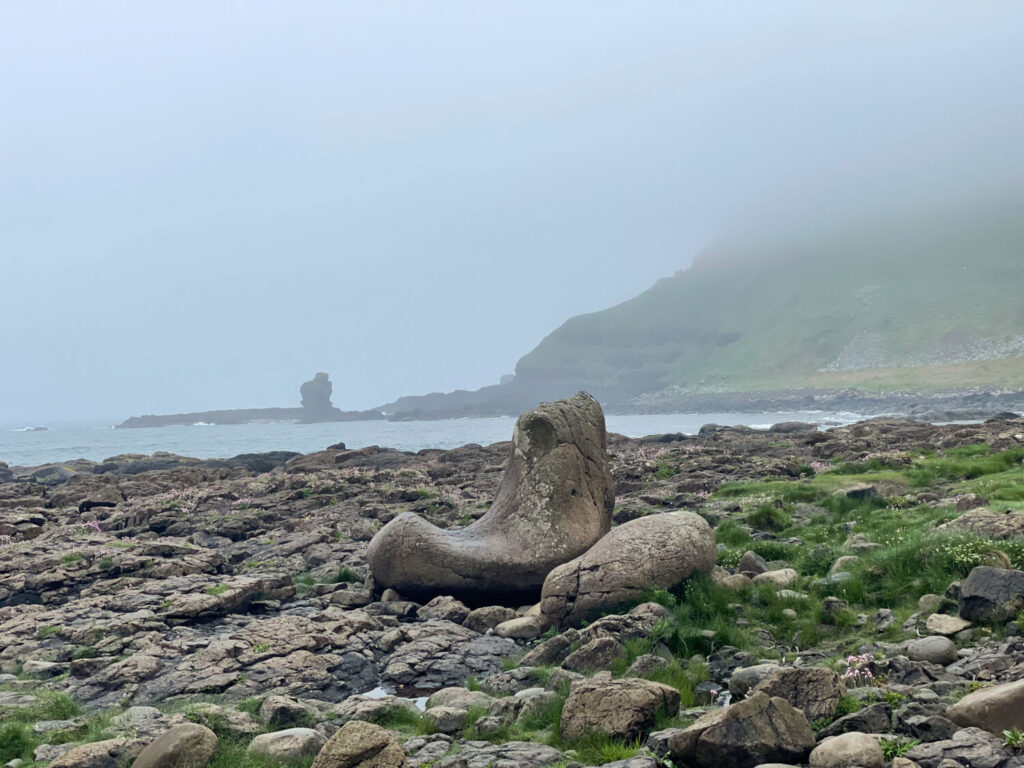 Rock shaped like a giant's shoe at the Giant's Causeway