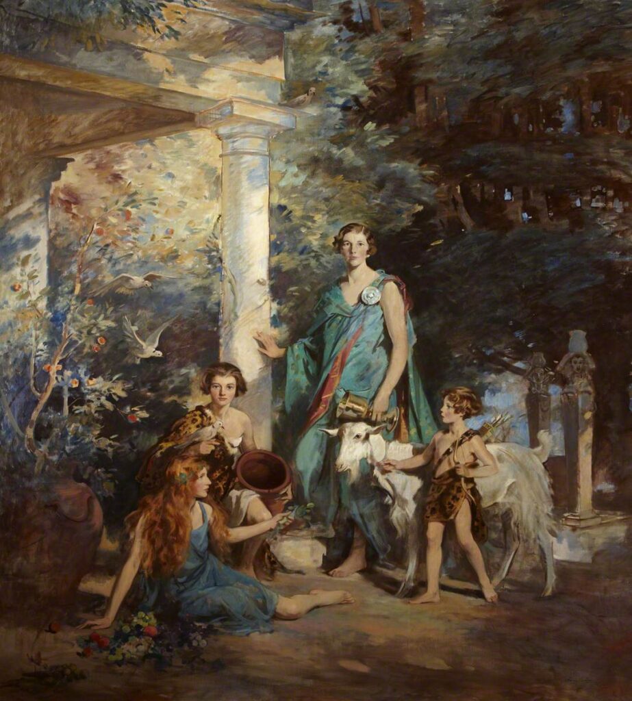 Circe and the Sirens by Edmond Brock, a portrait of Lady Edith Vane-Tempest Stewart and her three youngest daughters