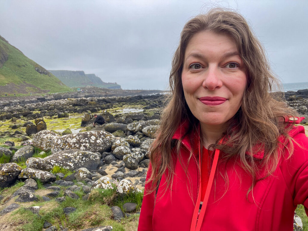 Paola Bertoni at the Giant's Causeway in Northern Ireland