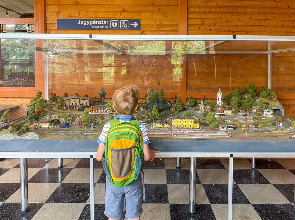 Model railway at Hűvösvölgy station on the Budapest Children's Railway