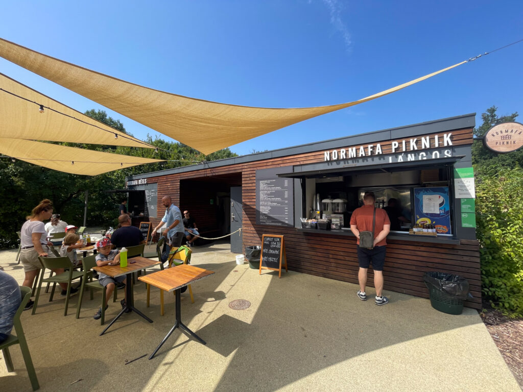Street food area at Normafa Park in Budapest