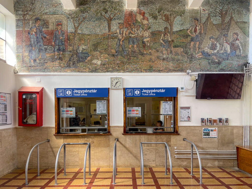 Ticket office at the Széchenyihegy station on the Budapest Children's Railway