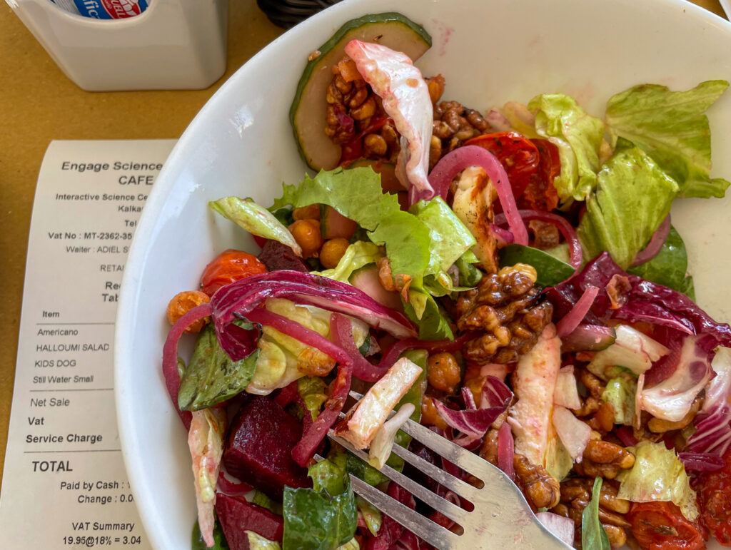 Salad at the EsploraCafé in Malta