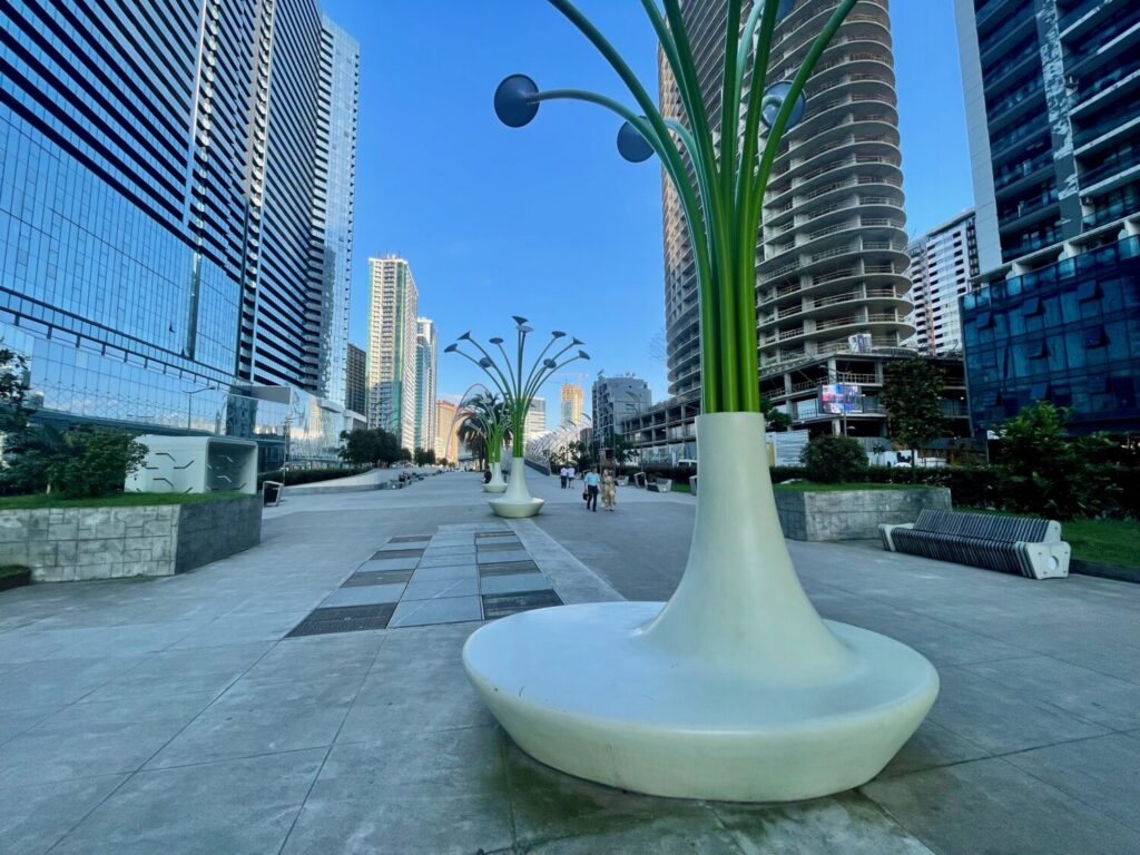 Pedestrian street in the modern part of Batumi