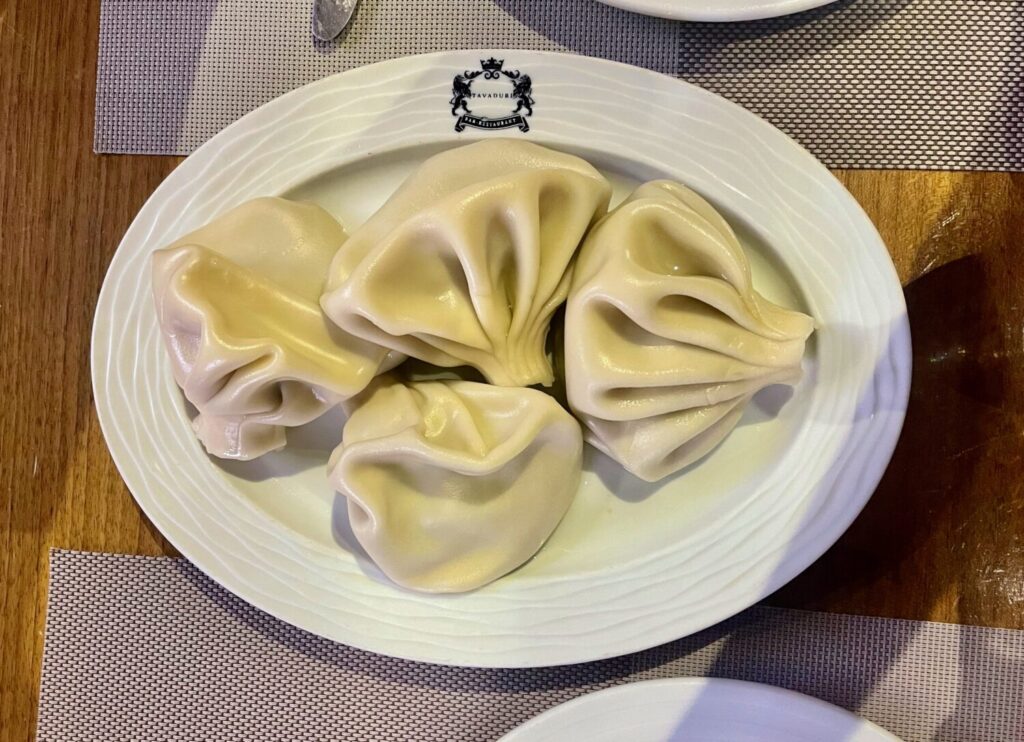 Khinkali at Tavaduri restaurant in Batumi