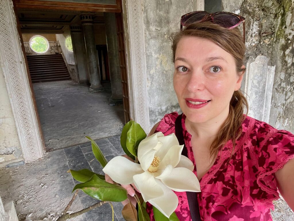 Paola Bertoni in an abandoned Soviet sanatorium in Tskaltubo