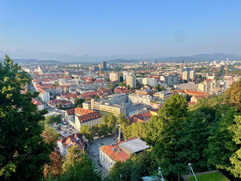 View of Ljubljana from Castle Hill