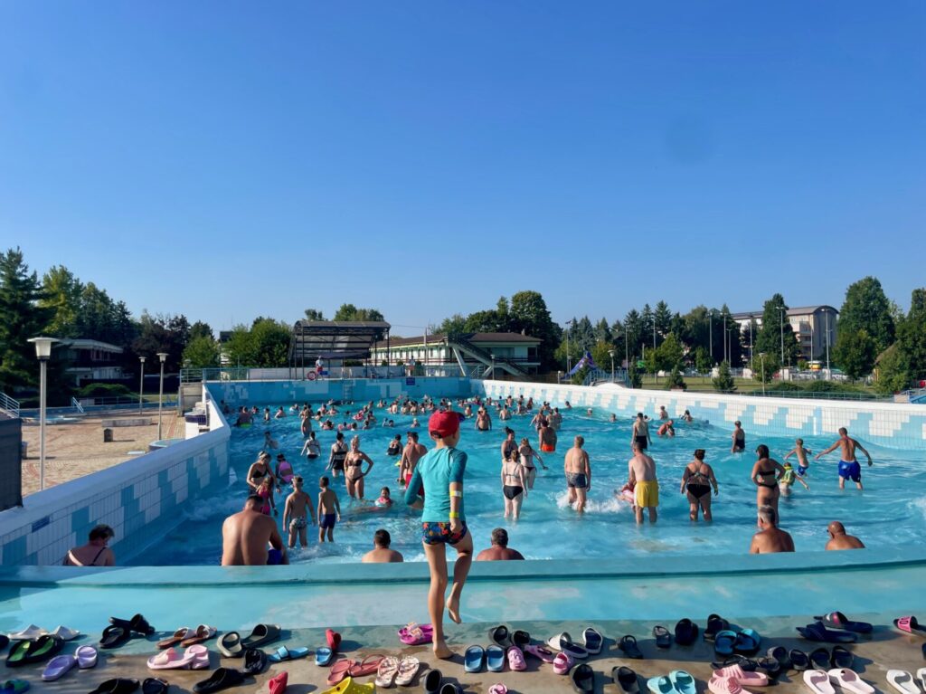 The wave pool at the Zsóry Baths in Mezőkövesd, Hungary