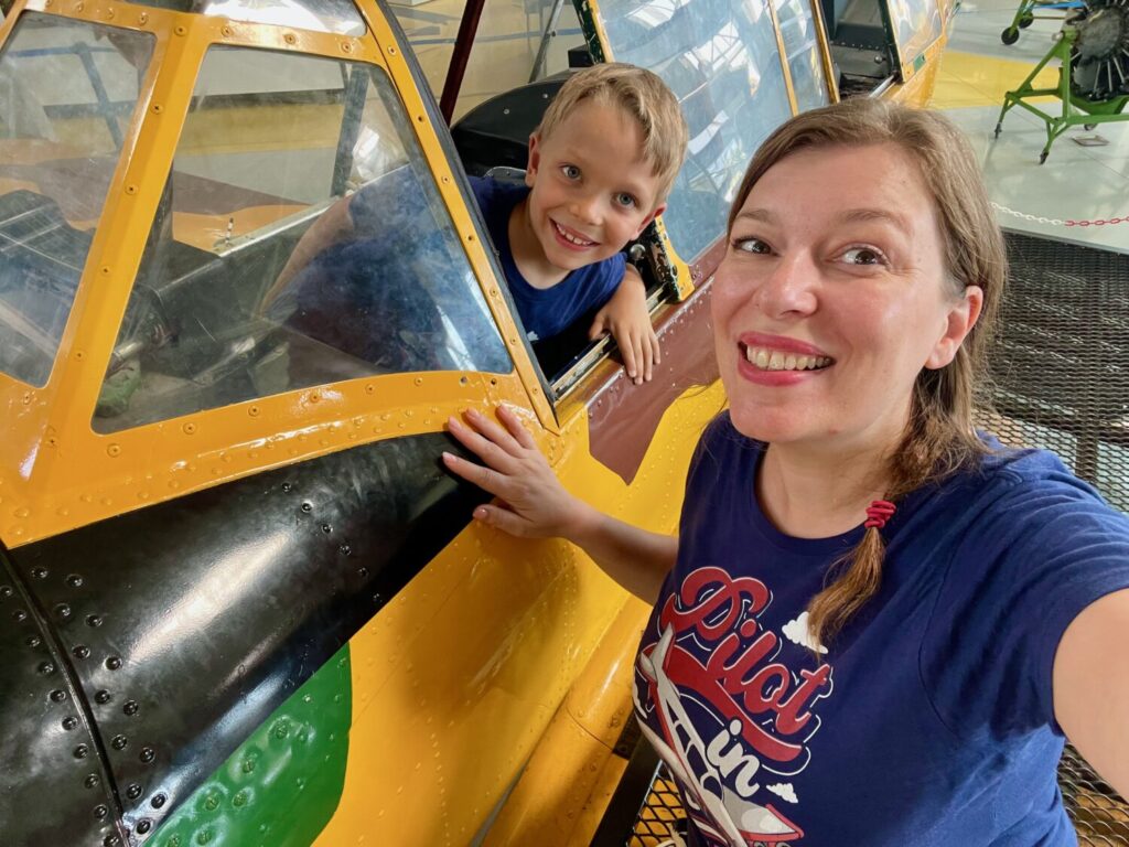 Paola and Ben Bertoni at the RepTár aviation museum in Szolnok, Hungary