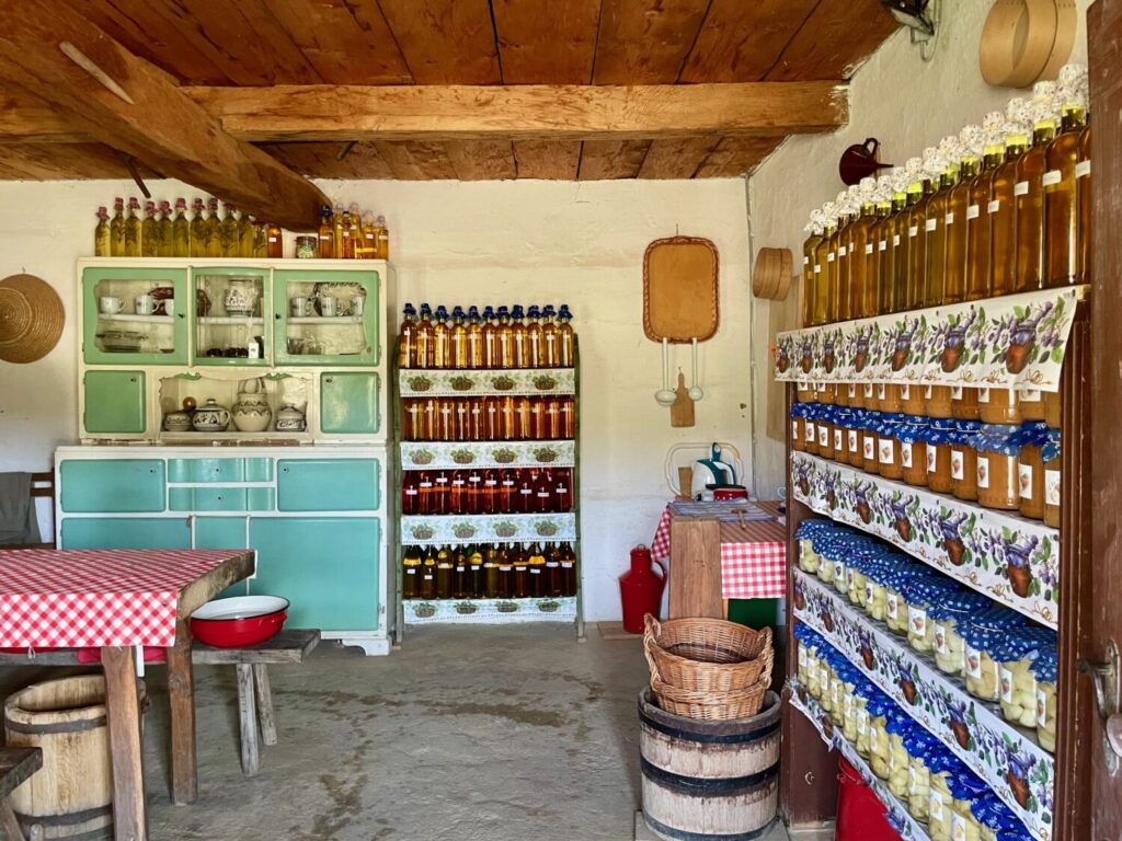 Inside a rural house at the Hungarian Ethnographic Open Air Museum in Szentendre, Hungary