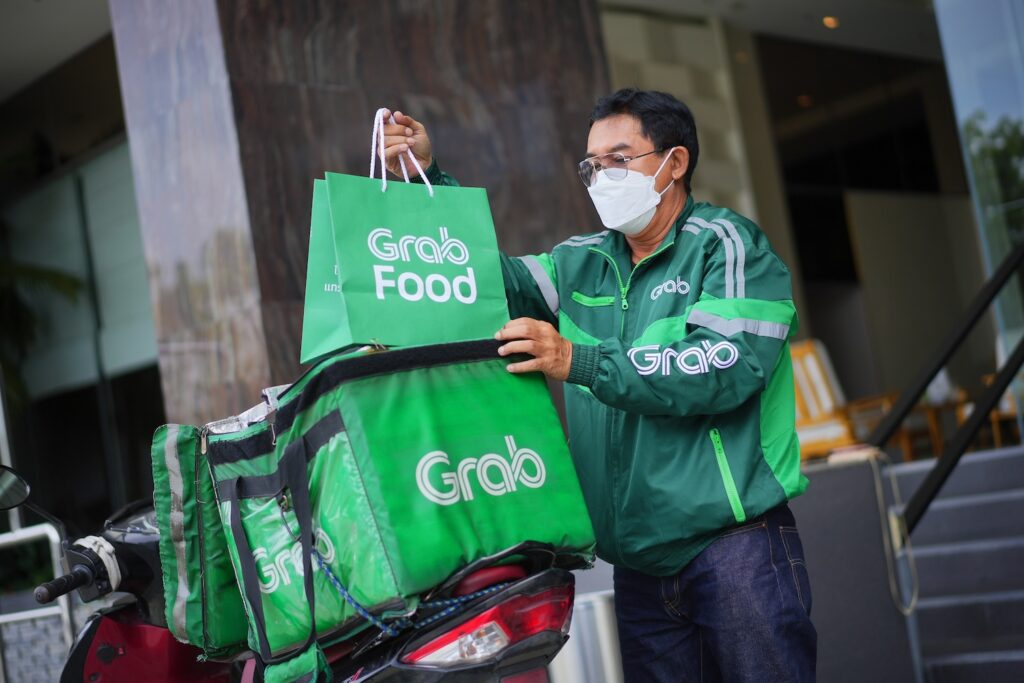 Grab food delivery service operating in cities across Southeast Asia