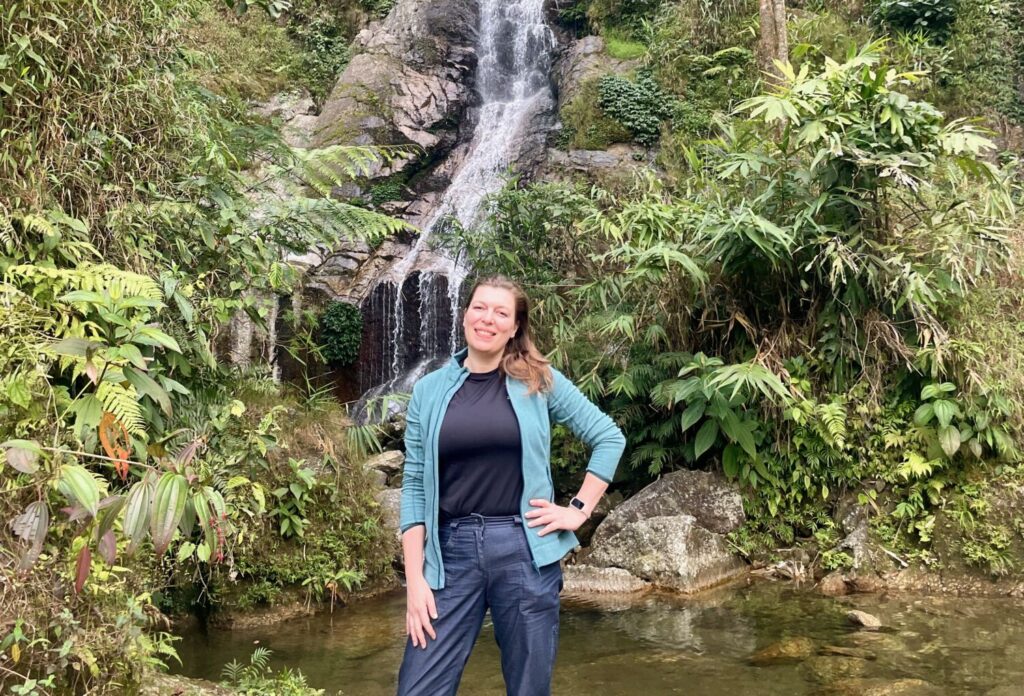 Paola Bertoni during a trek in Hoang Su Phi, northern Vietnam