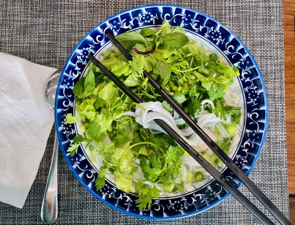 Pho served on board the Ambassador Cruise II, Ha Long Bay