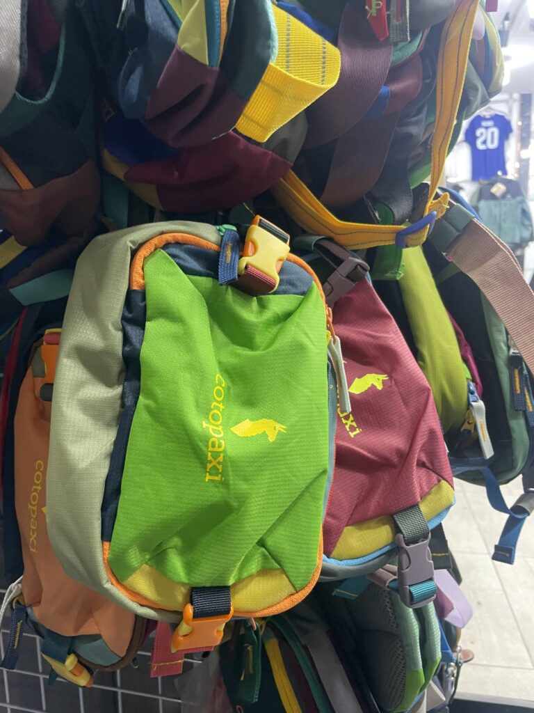 Cotopaxi waist bag in a shop in Hanoi, Vietnam