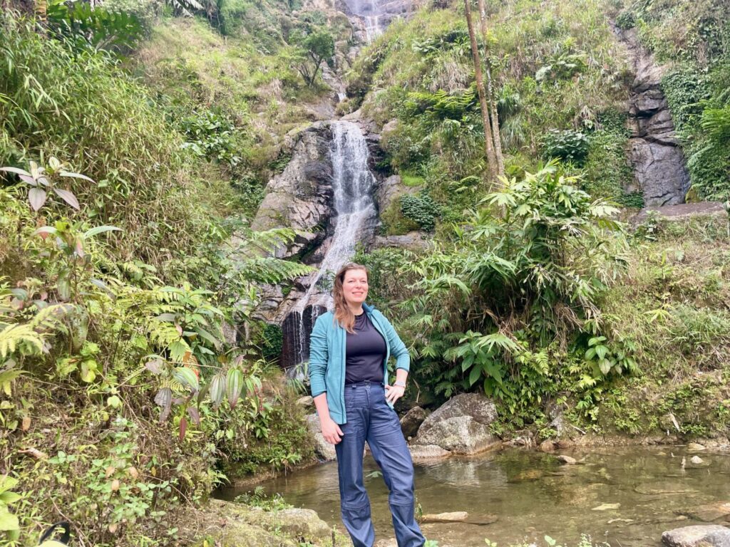 Paola Bertoni during a trek in Hoang Su Phi, northern Vietnam