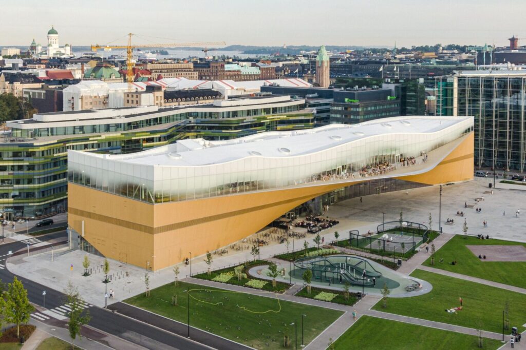 Oodi Library modern architecture, Helsinki