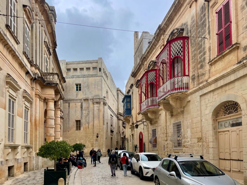 Restricted access and narrow streets in Mdina, Malta