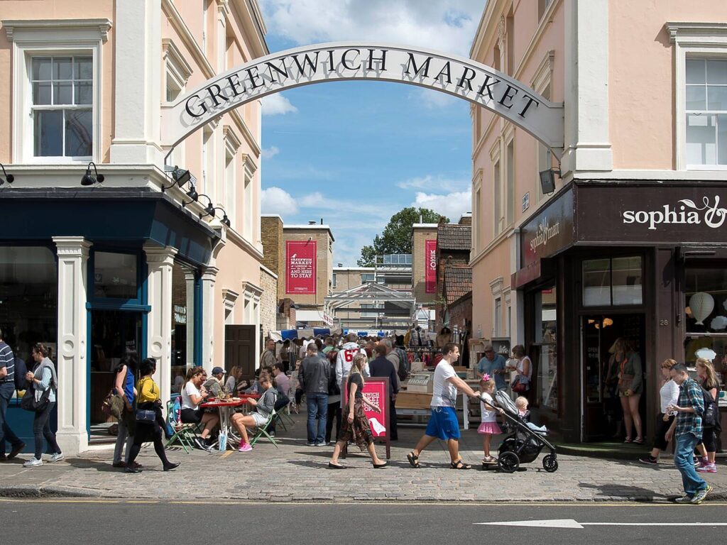 Greenwich Market, London, lively covered market with street food, local crafts and independent designers