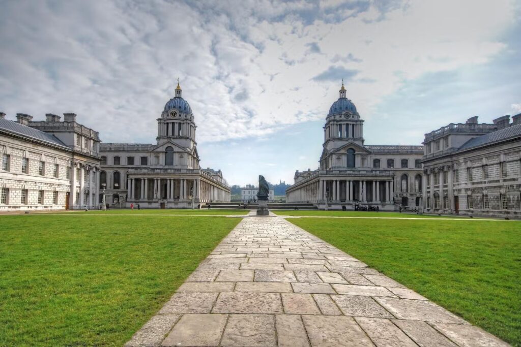 Old Royal Naval College in Greenwich, London, designed by Sir Christopher Wren