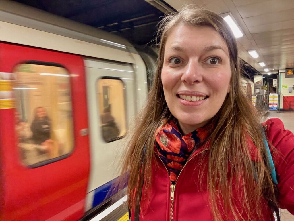 Paola Bertoni in the London Underground