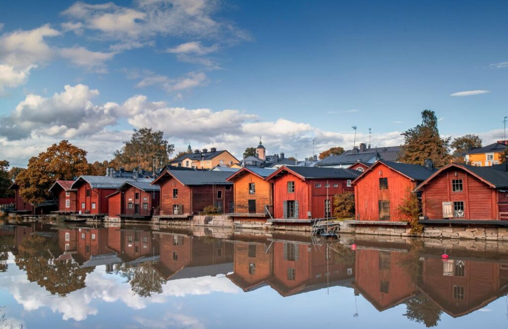 Porvoo old town wooden houses