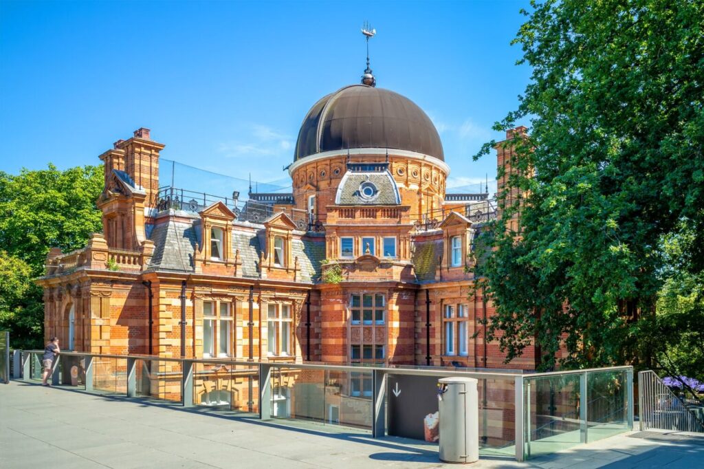 Royal Observatory, Greenwich, London, historic landmark marking the Prime Meridian and the birthplace of Greenwich Mean Time