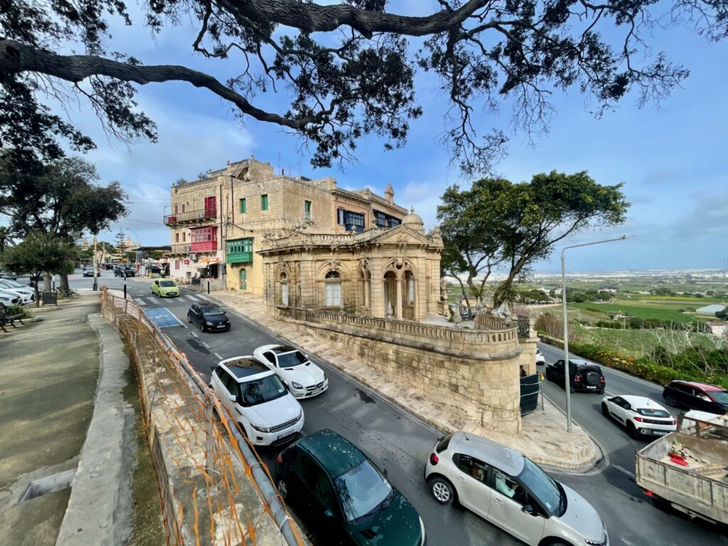 Busy junctions just outside Mdina, Malta