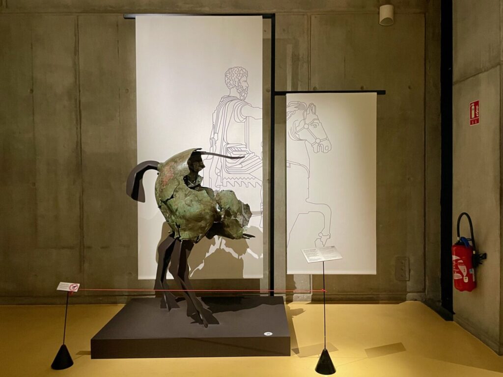 Roman equestrian statue at the Museum of Lugdunum, Lyon