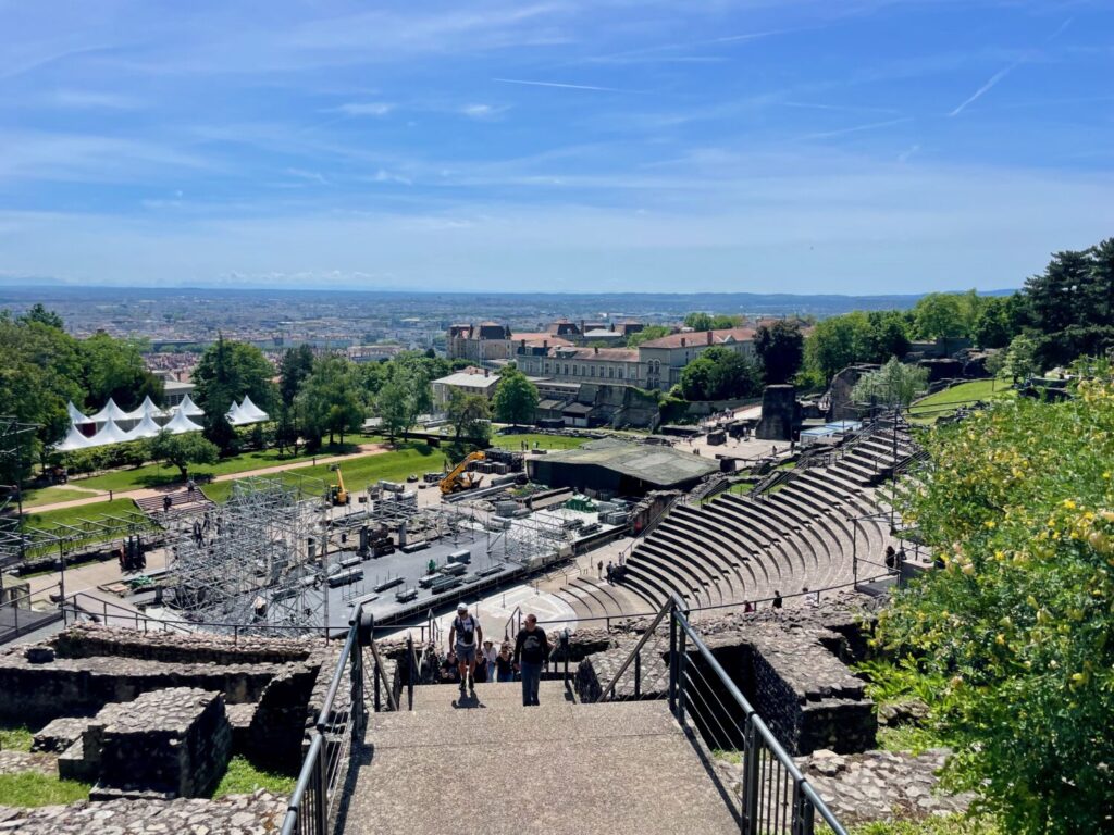 View over the Roman Theatres of Fourvière, Lyon