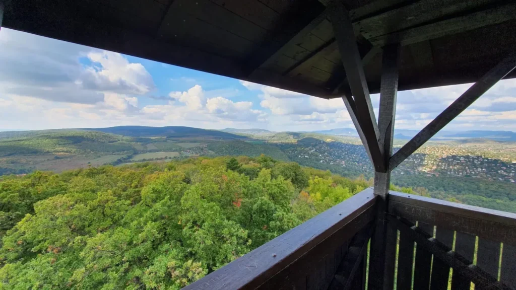 Panoramic view of the Buda Hills from Kaán Károly Lookout Tower