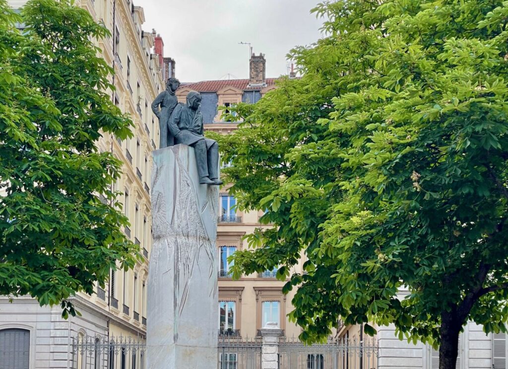 Statue of Antoine de Saint-Exupéry and the Little Prince in Lyon