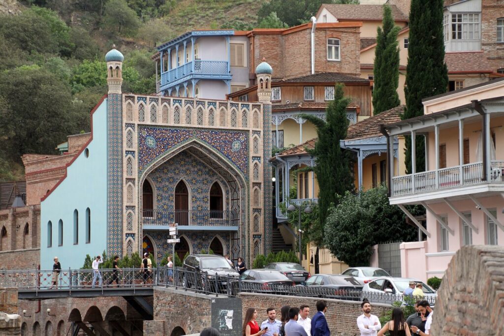 Facade of the Chreli Abano bathhouse in Abanotubani, Tbilisi