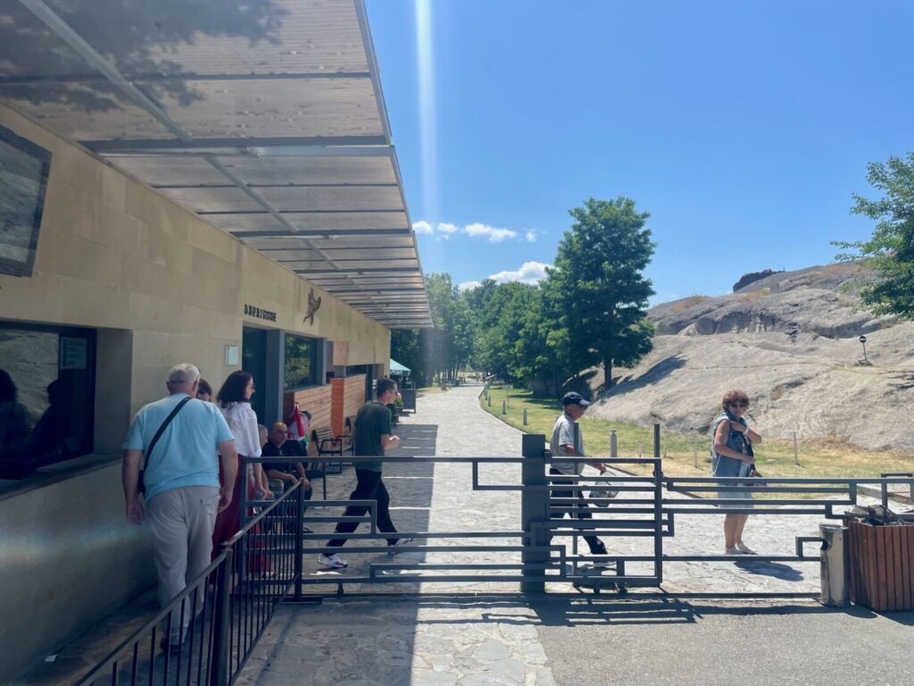 The entrance to the Uplistsikhe archaeological site, with the ticket office