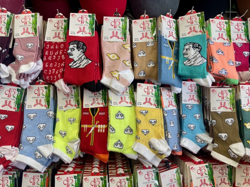 Khinkali and Stalin patterned socks, Georgia's most popular souvenirs