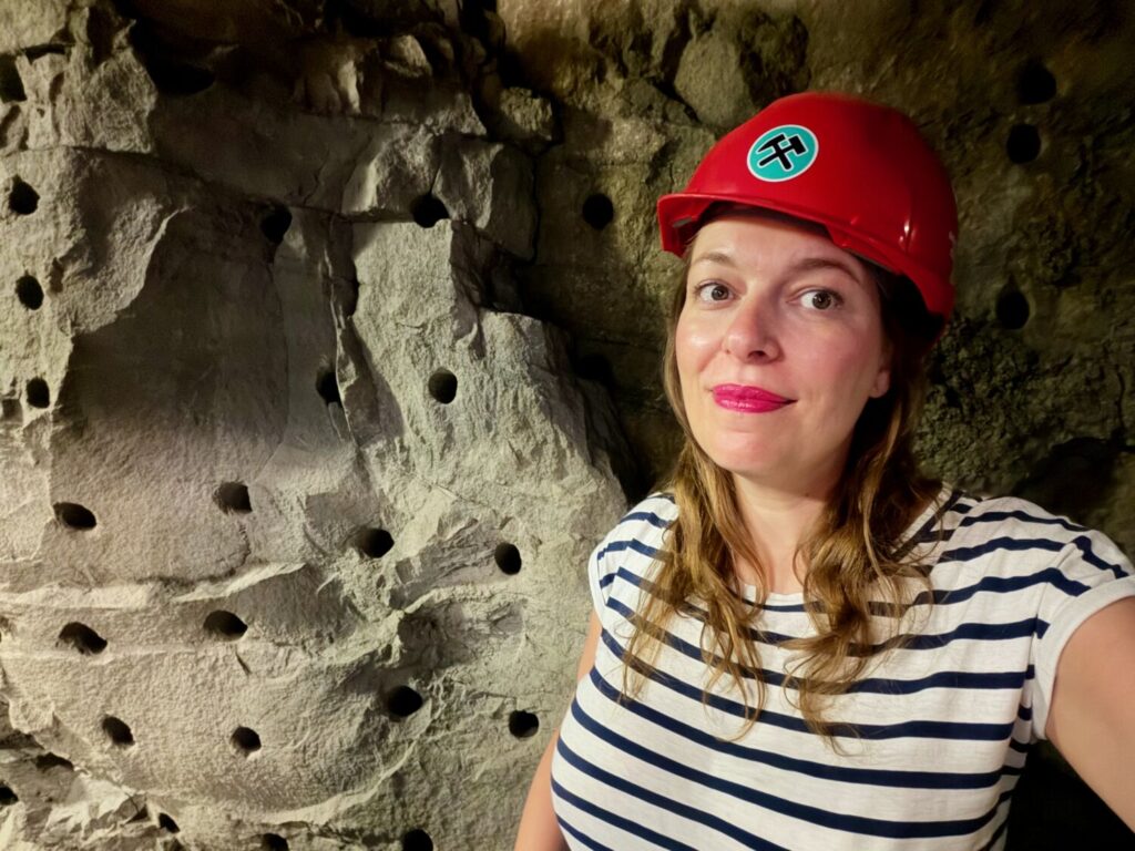 Paola Bertoni inside the Guido Mine in Zabrze, Poland