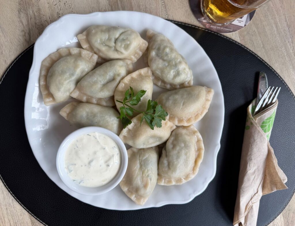 Pierogi eaten at Pierozek in Gdynia, Poland
