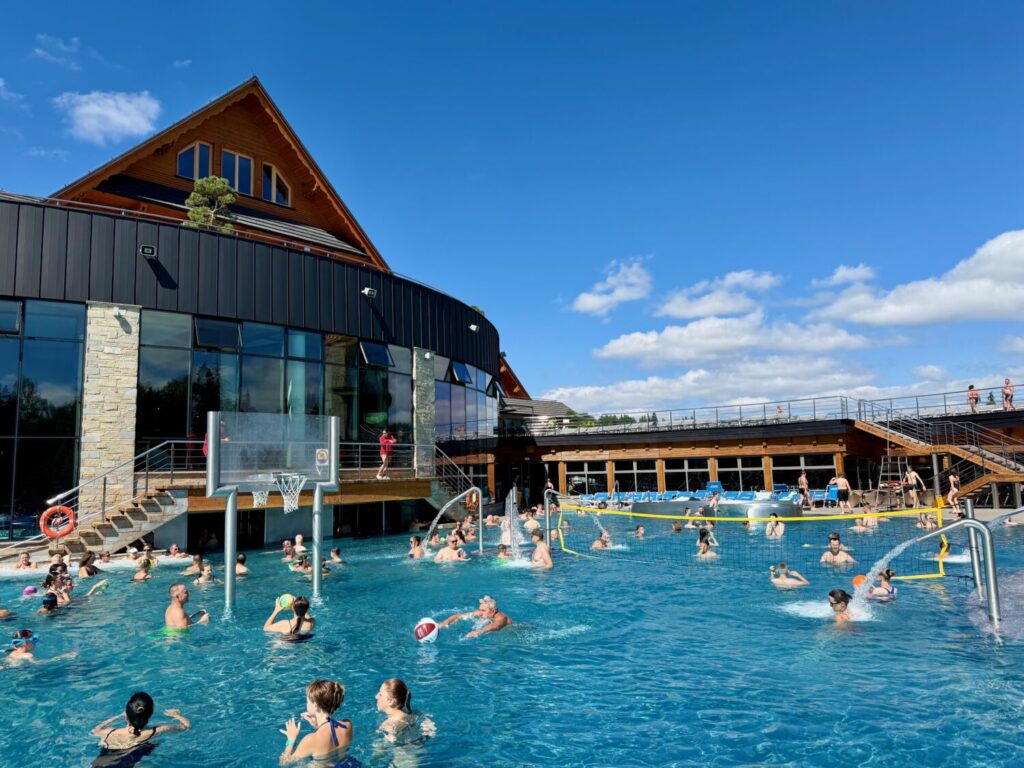 One of the outdoor pools at the Chochołów Thermal Baths, Poland