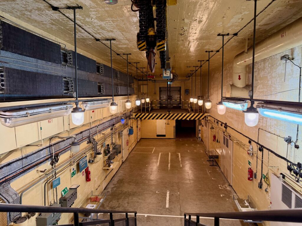 Interior of the secret Podborsko 3001 bunker, used by the Soviets to store nuclear warheads during the Cold War